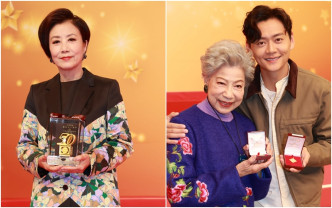 阿姐、罗兰及张振朗领TVB长期长期服务奖。