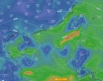 美国的全球预报系统（GFS）预测一个微弱低压区进入南海。