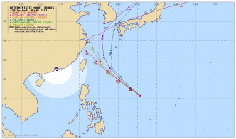 電腦預報預測康妮之後將靠近南韓或日本九州。