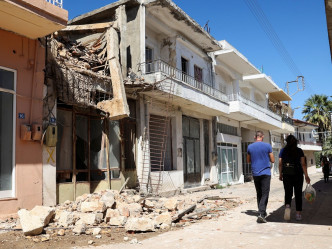克里特岛9月底发生地震，多处建筑物损毁。路透社资料图片。