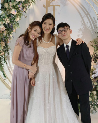 陳詩欣日前與男友出席余香凝婚禮，並擔任姊妹。