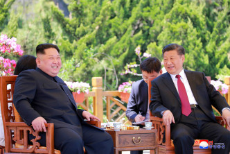 南韓盼金正恩訪華為半島和平做出貢獻。AP