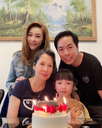 陆诗韵已超过一年没见爸爸，今年为妈咪庆祝生日时只得两姊弟在场。