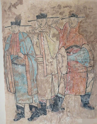 壁画生动展示辽代人们的生活习俗。网图
