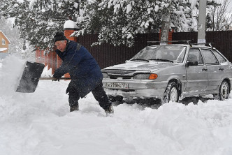 莫斯科史上最猛风雪。(网图)