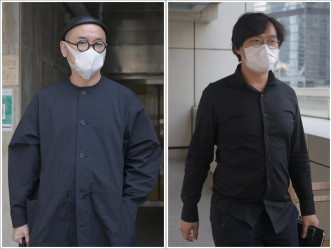 邵家臻(左)及张秀贤(右)抵达法庭。