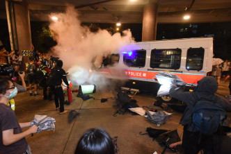 九龙示威冲突警方拘捕29人。资料图片