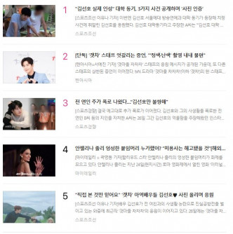 金宣虎的是非，连日占据韩网的新闻热搜。