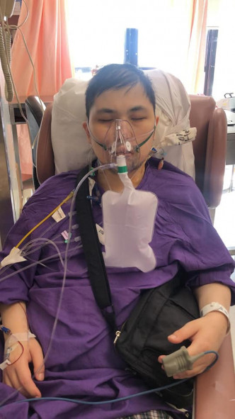 39岁心脏衰竭病人冯栢基。转载自家属图片