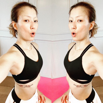 食完幾日，Sammi要開始做返運動，亦有網民追問她腰間紋身時痛唔痛。
