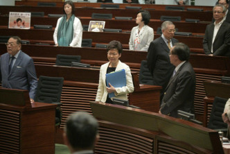 行政长官林郑月娥今早到立法会出席《施政报告》答问大会。