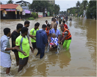 喀拉拉邦遭遇百年一遇的嚴重水災。AP