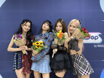 BLACKPINK成員，左起：Jisoo、Lisa、Jennie、Rosé。
