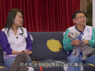 艺人宋芝龄（左）与香港狗会名誉会长林汉环大律师（右）早前加入警方动物守护社区大使计划。 网上截图