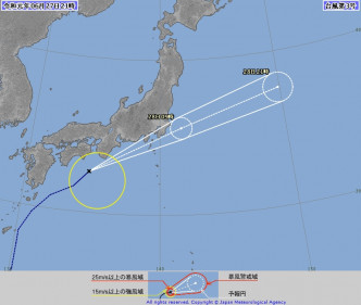 日本气象厅预测风暴横扫本州沿岸。