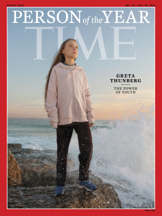 上年的「年度風雲人物」為瑞典的「氣候少女」貝里。Times圖片