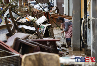 九州人吉市災情嚴重。AP圖片