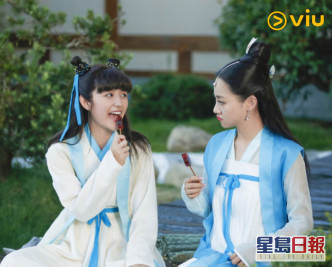 蒋依依（左）与吴佳怡在《哪吒降妖记》分别饰演哪吒与东海公主。
