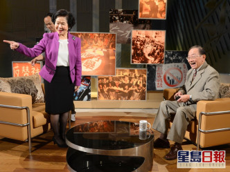 李鵬飛於《議事論事》訪問陳方安生。資料圖片