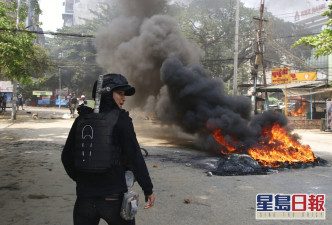 緬甸全國爆發大規模示威。AP圖片
