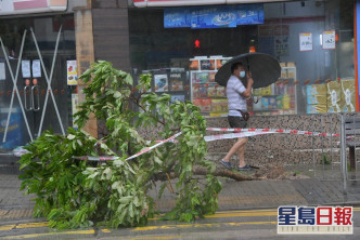 不少市民要颱風中上班。