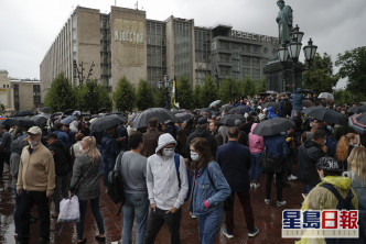 大批民眾莫斯科市中心舉行示威集會 AP