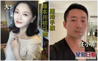今日台灣消息指大S本月初向法庭申請和汪小菲離婚。