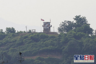 朝鮮的軍事哨所。AP圖