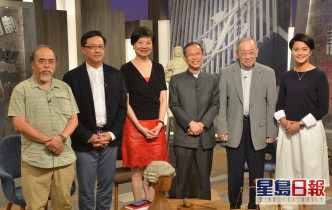左起：鍾劍華、何君堯、余若薇、曾鈺成、李鵬飛、黃雅如。。資料圖片
