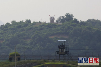 朝鮮的軍事哨所。AP圖