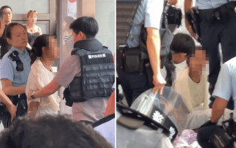 尖沙咀傷人案｜女子被制服後鎖上手扣 坐地接受警方盤問 反恐特勤隊一度到場