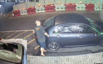 有片｜牛頭角地盤疑天降飛石 私家車遭殃 後座玻璃全幅碎裂