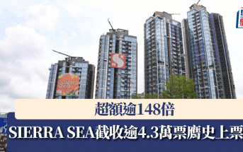 SIERRA SEA截收逾4.3萬票膺史上票王 超額逾148倍