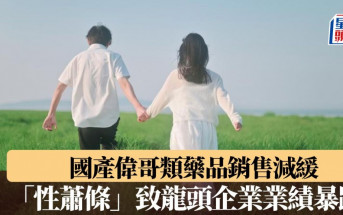 性蕭條｜國產偉哥類藥品銷售減緩　龍頭企業業績暴跌