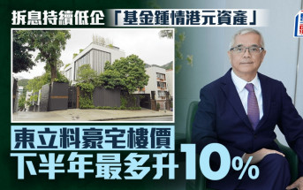 拆息持續低企 「基金鍾情港元資產」 東立料豪宅樓價下半年最多升10%