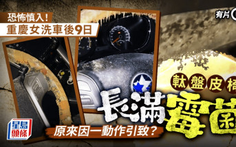 生化危機？︱重慶女洗車後9日  軚盤現3厘米黴菌︱有片