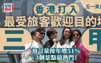 五一黃金周 香港打入最受旅客歡迎目的地三甲 預訂量按年升51%