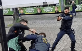 德國男子廣場揮刀斬傷多人  1警被斬頸重傷  疑犯中槍被捕