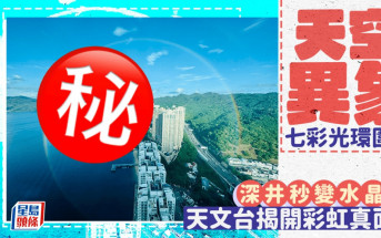 天空異象？ 七彩光環圍繞 深井秒變水晶球 天文台揭開彩虹真面目｜Juicy叮