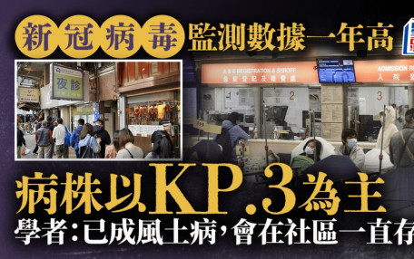 新冠感染以病毒株KP.3為主 劉宇隆料感染人數不久後會下跌