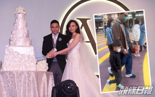 蘇永康與太太結婚7周年，與囝囝出街慶祝。