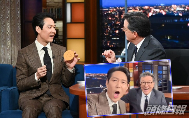 李政宰現身名嘴Stephen Colbert的節目受訪。
