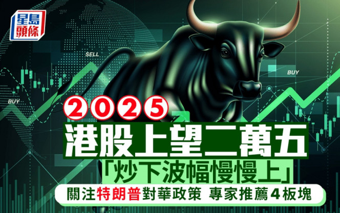 2025港股上望二萬五 「炒下波幅慢慢上」 關注特朗普對華政策 專家推薦4板塊