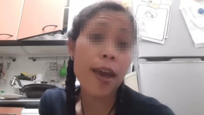 网上流传一段影片，当中显示有外佣用流利广东话指责雇主。「香港外佣雇主分享」FB影片截图