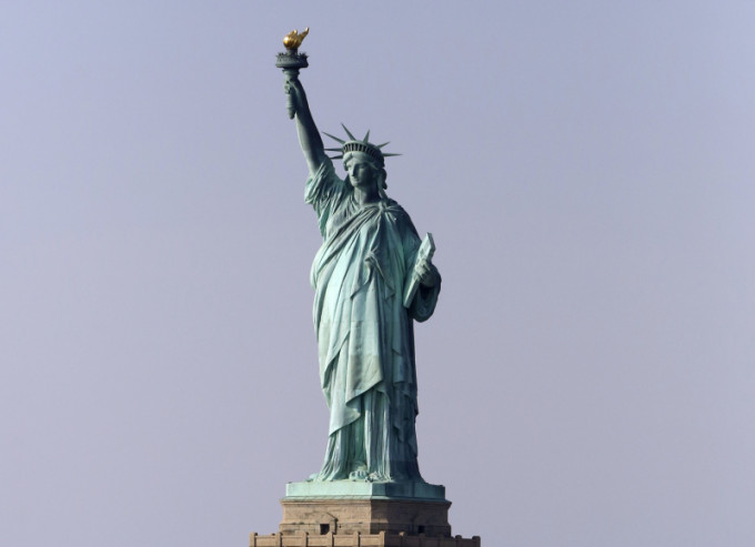 自由女神像是美國的象徵之一。AP