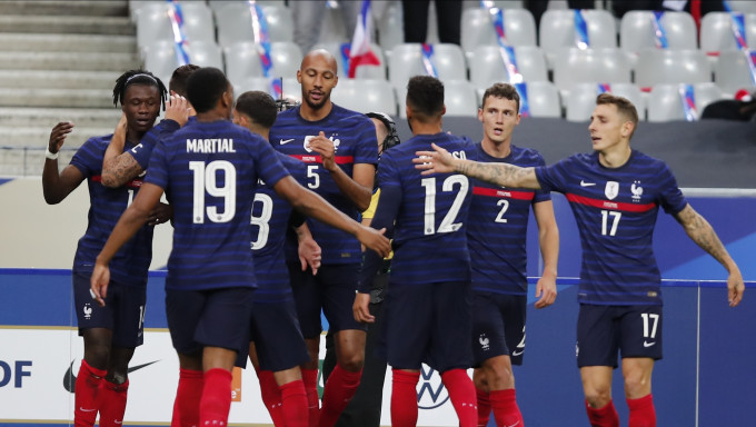 法國於周三的國際友誼賽主場大炒烏克蘭7:1。AP