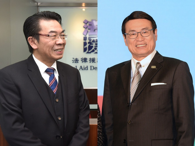 法律援助服務局主席梁永祥（右）、法律援助署署長鄺寶昌（左）。（資料圖片）
