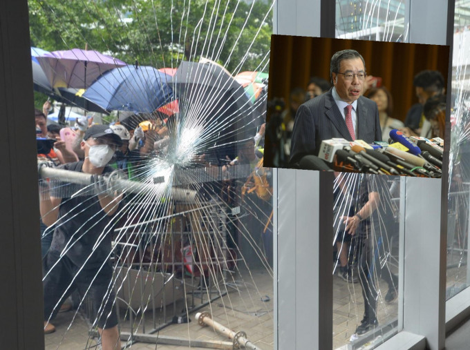 梁君彦强烈谴责冲击立法会大楼的暴力行为。
