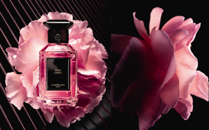 全新登場的清雅玫瑰主調香氛Rose Chérie，當中了採用大馬士革玫瑰及有「花中皇后」美譽的千葉玫瑰為原材料。