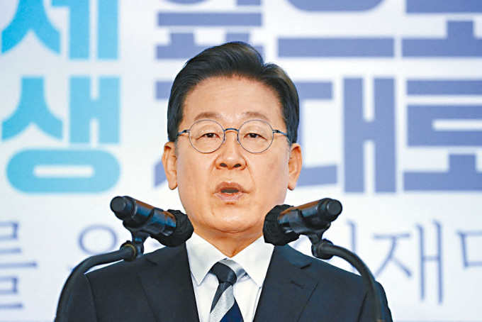 执政共同民主党总统候选人李在明。